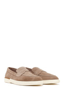 Erkek Bej Süet Deri Casual Loafer | Derimod