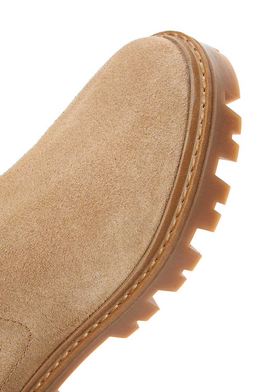 Women's Beige Suede Leather Chelsea Boots