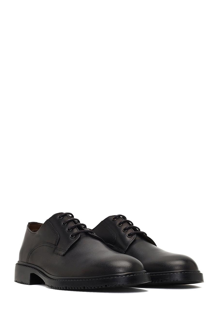 Men's Black Lace-up Leather Casual Shoes