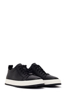 Male Black Lace-Up Leather Sneaker | Derimod