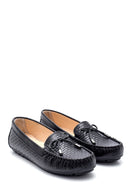 Women's Leather Crocodile Loafer | Derimod