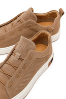 Erkek Bej Bağcıklı Süet Deri Sneaker | Derimod