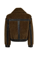 Levi Woman Brown Short Teddy Jacket | Derimod