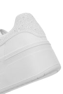 Women's White Lace-Up Thick Soled Sneaker | Derimod