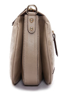 Women's Beige Long Strap Nubuck Crossbody Bag | Derimod