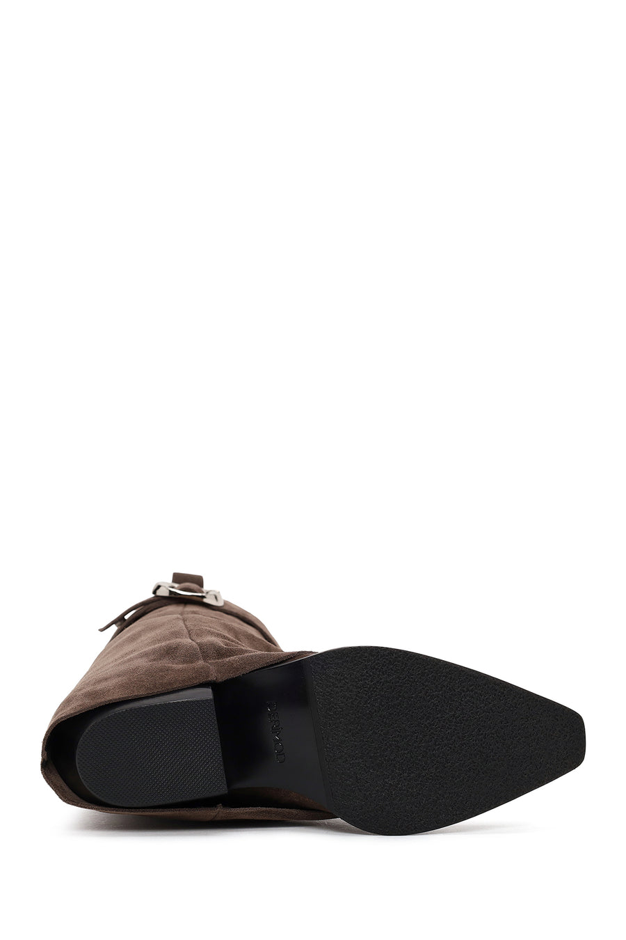 Woman Mink Thick-Heeled Suede Boot