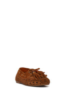 Women's Tan Tassel Suede Leather Loafer | Derimod
