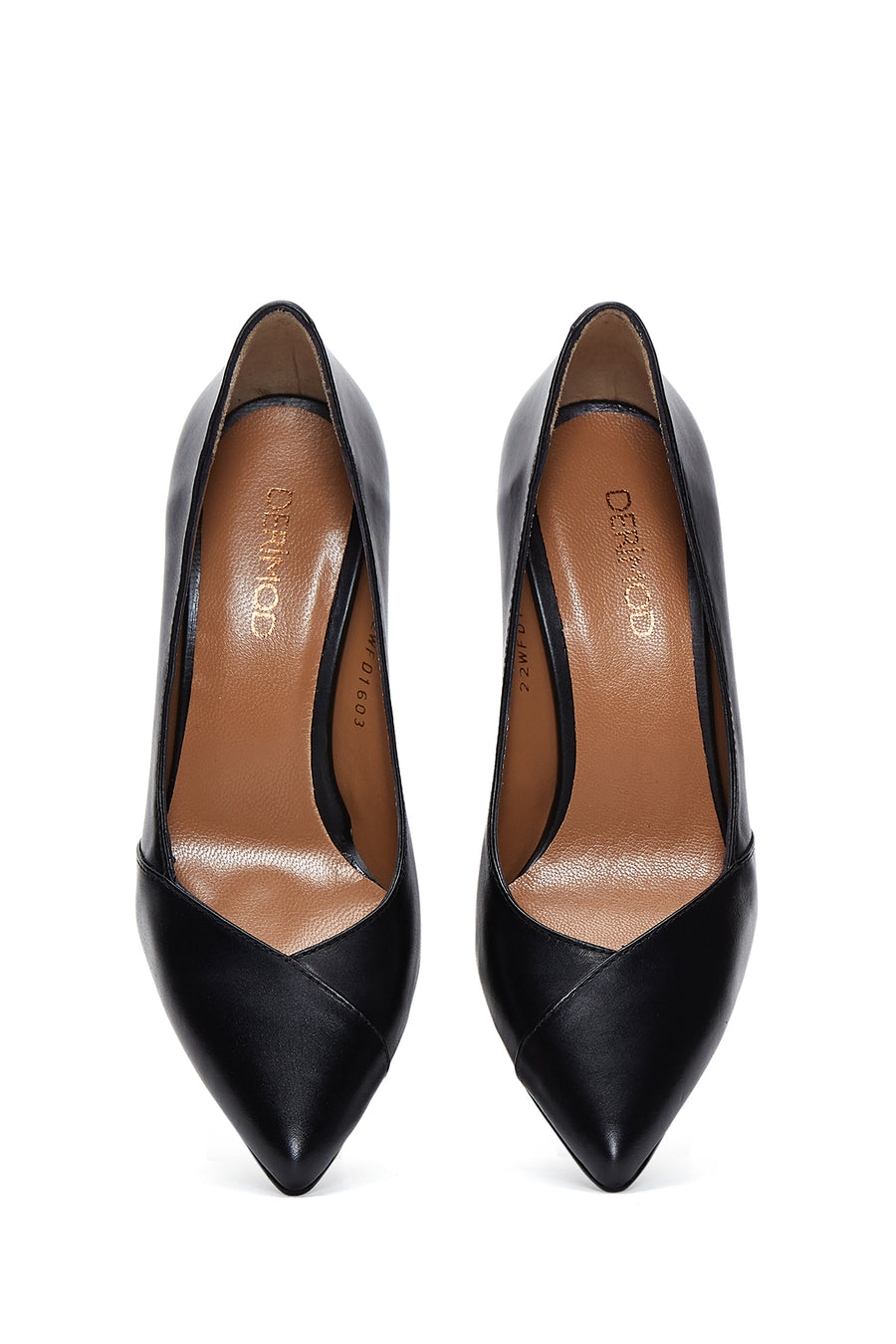 Women's Black Leather Classic Stiletto