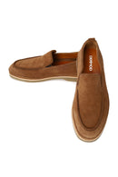 Male Tan Suede Casual Loafer | Derimod