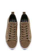 Men's Mink Lace-Up Suede Leather Sneaker | Derimod