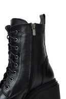 Women's Black Leather Heeled Boots | Derimod