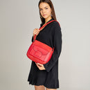 Women's Shoulder Bag with Staple Detail | Derimod
