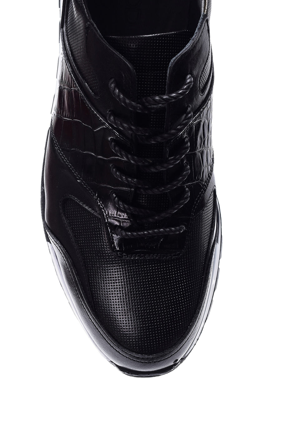 Men's Crocodile Detailed Leather Sneaker