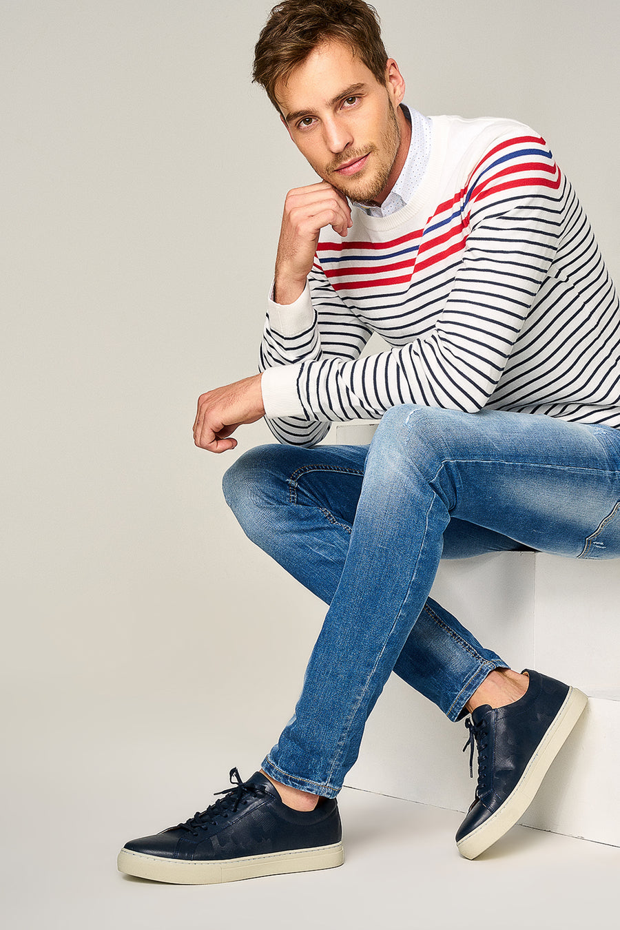 Kamuflaj Desen Erkek Deri Sneaker