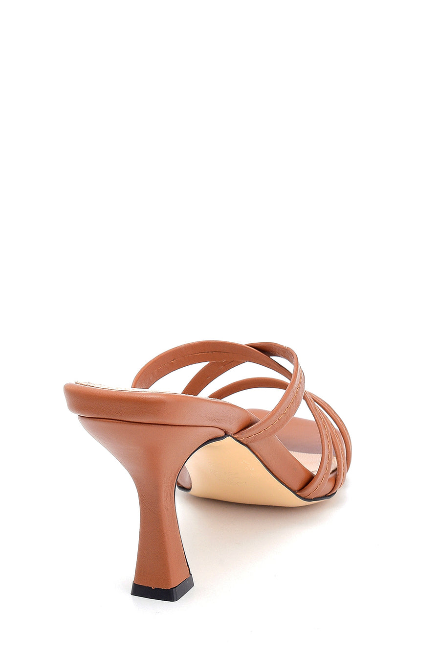 Women's Leather Heeled Slippers