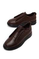 Erkek Kahverengi Deri Sneaker | Derimod
