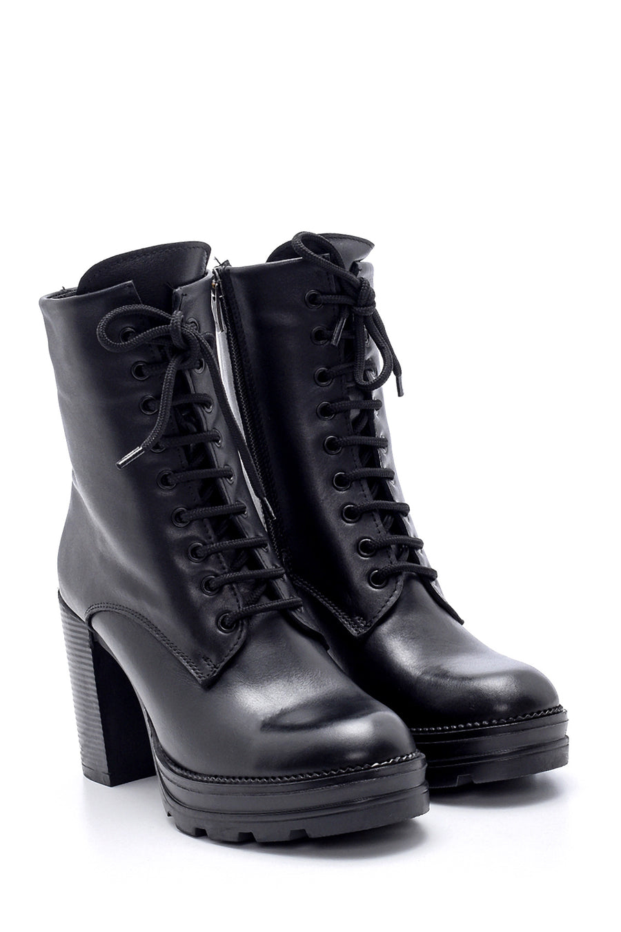 Women's Leather Heeled Boots
