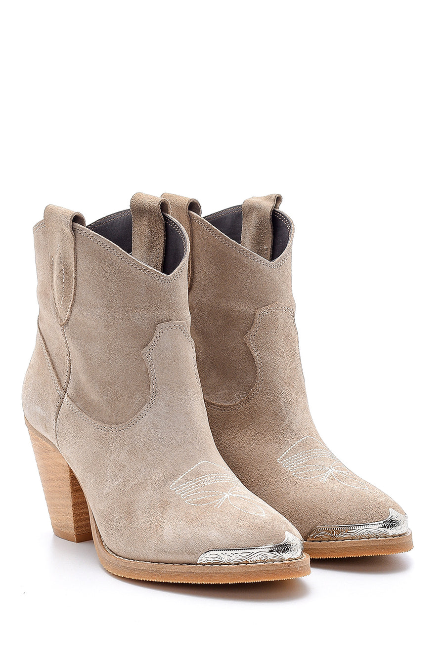 Women's Heeled Suede Boots