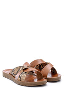 Women's Snakeskin Patterned Slippers | Derimod