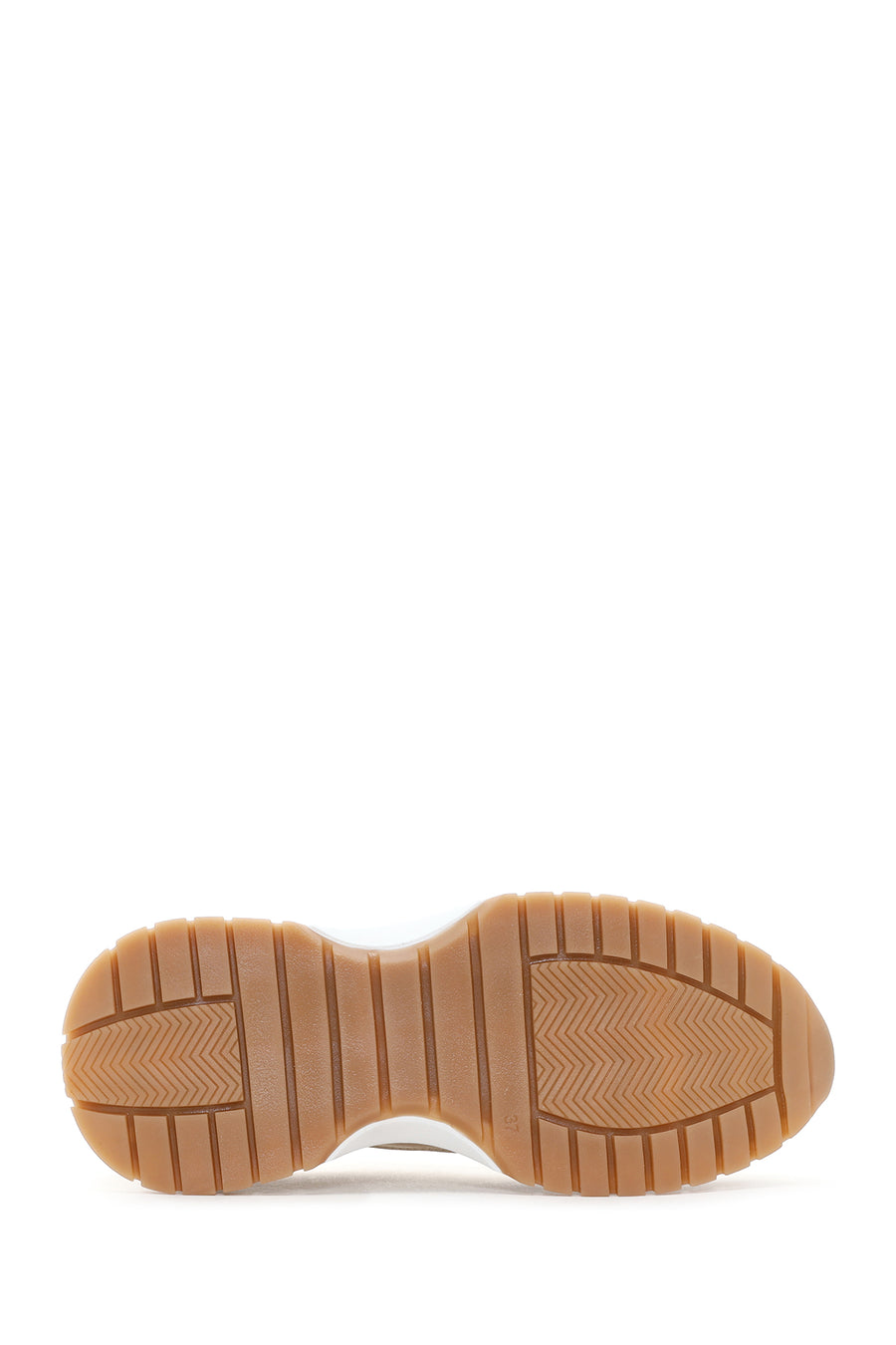 Women's Beige Leather Suede Detailed Sneaker