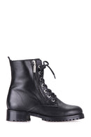 Zippered Women's Leather Boots | Derimod