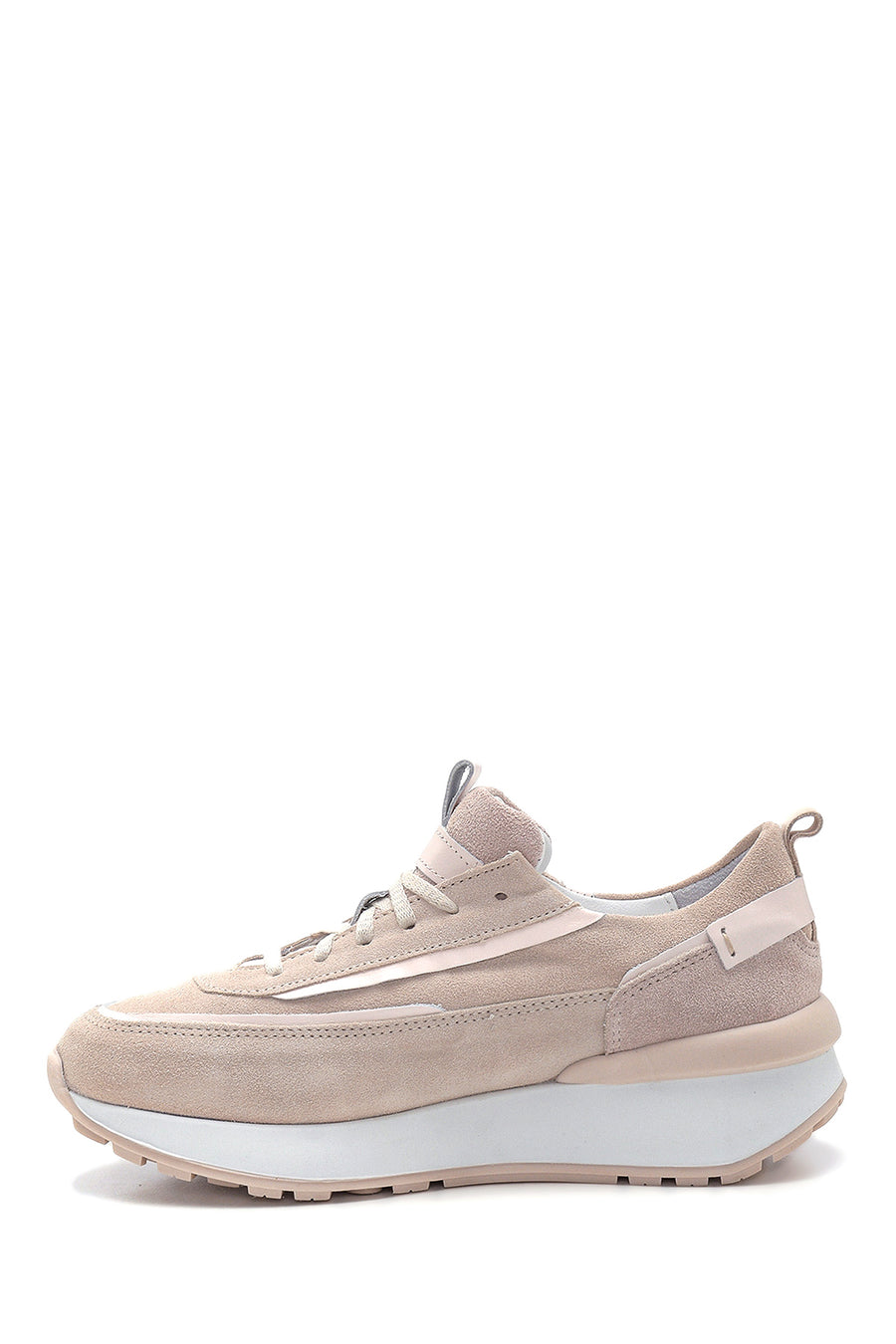 Kadın Deri Süet Yüksek Taban Sneaker