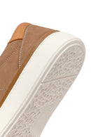 Erkek Bej Bağcıklı Nubuk Deri Sneaker | Derimod
