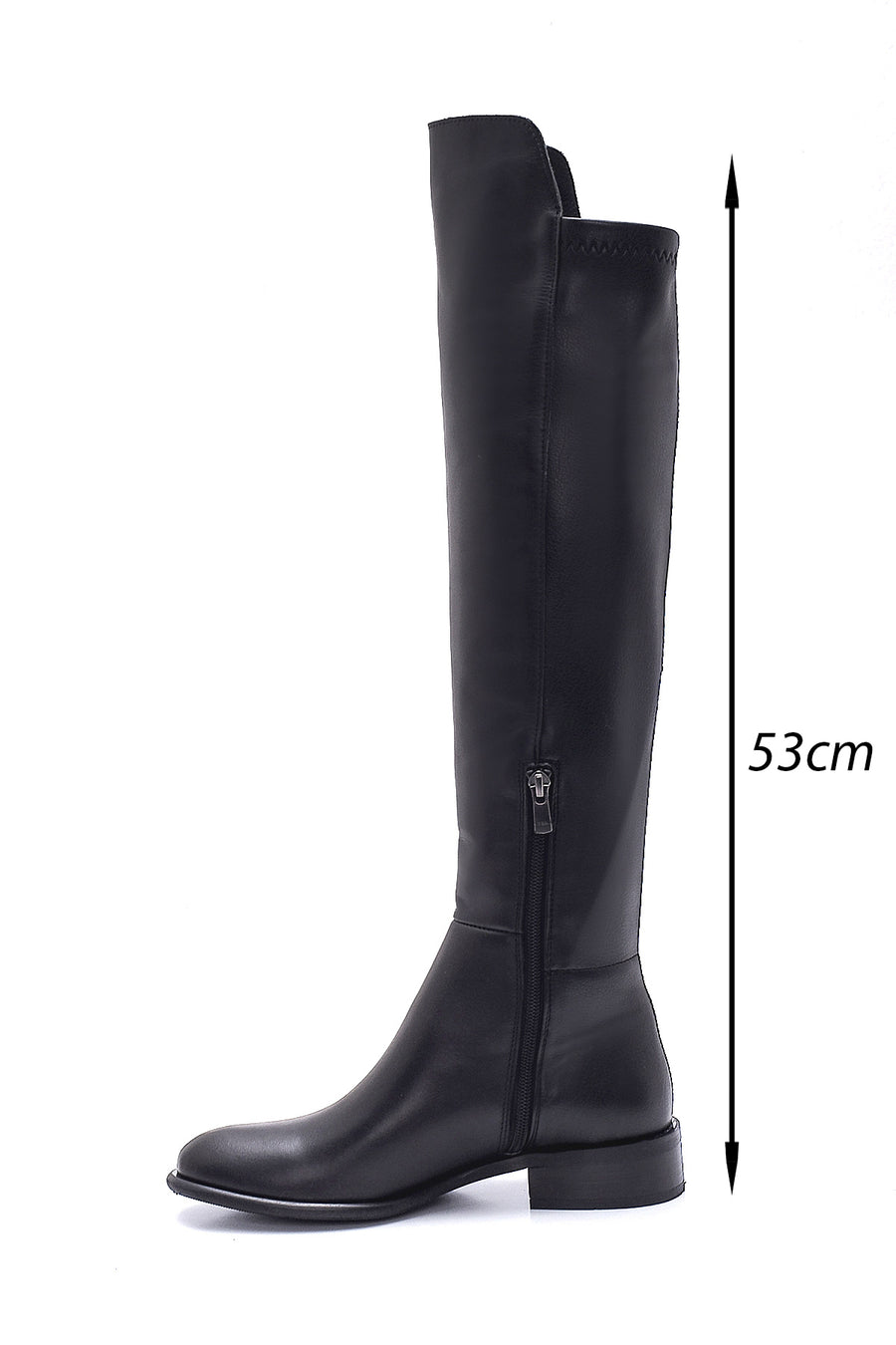 Women's Leather Zippered Boots