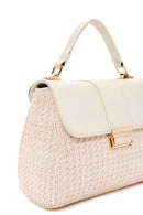 Women's Beige Long Strap Straw Shoulder Bag | Derimod