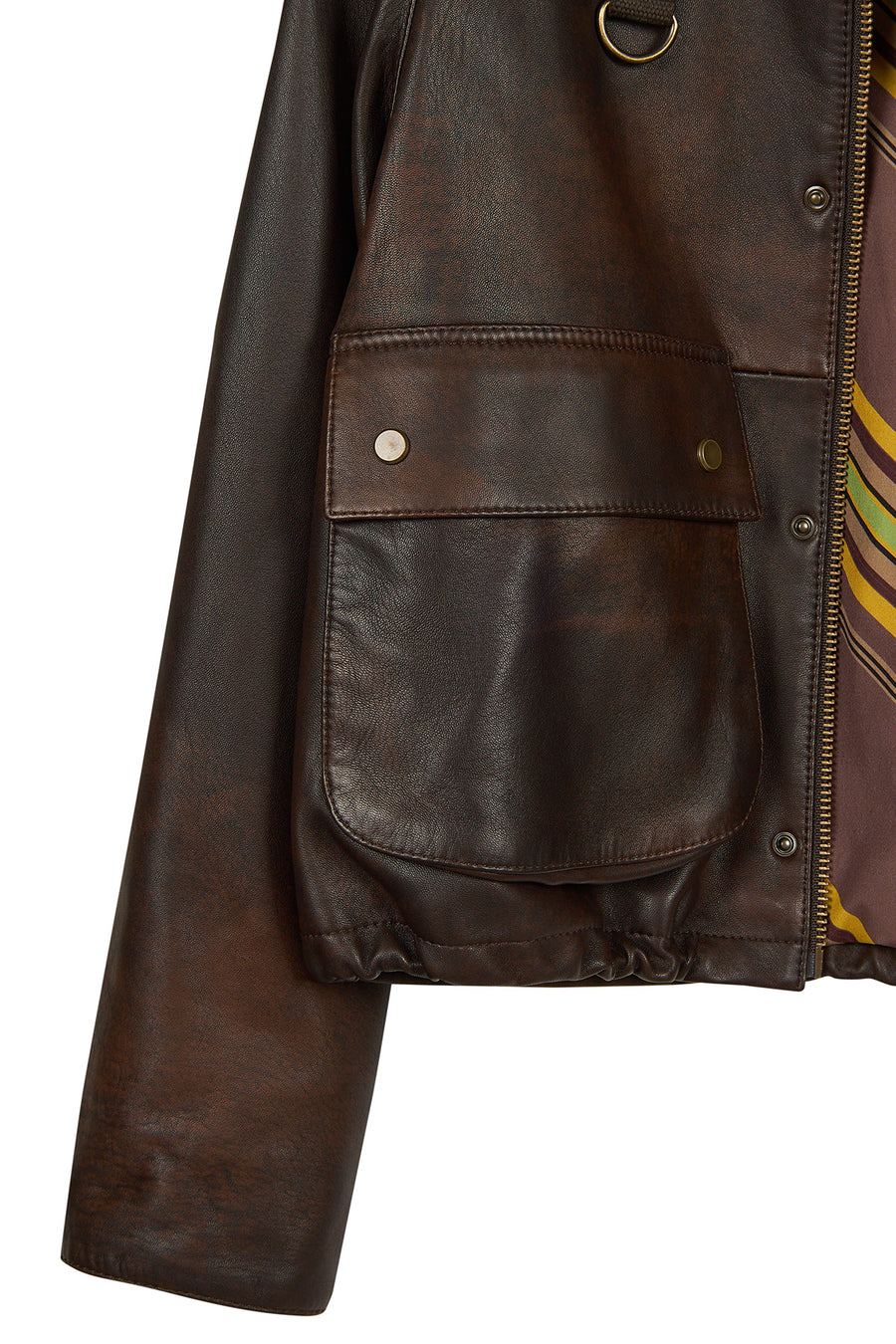 Richmond Woman Brown Short A-Line Leather Jacket