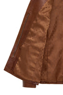 Helen Woman Tan Short Leather Jacket | Derimod