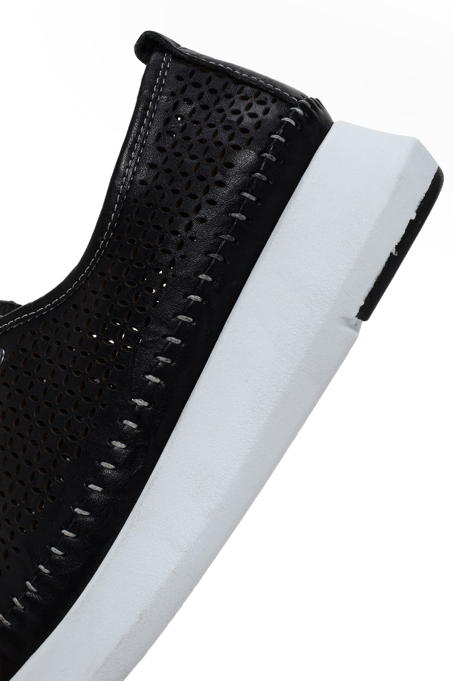 Women's Black Laced Thick Soled Shoes