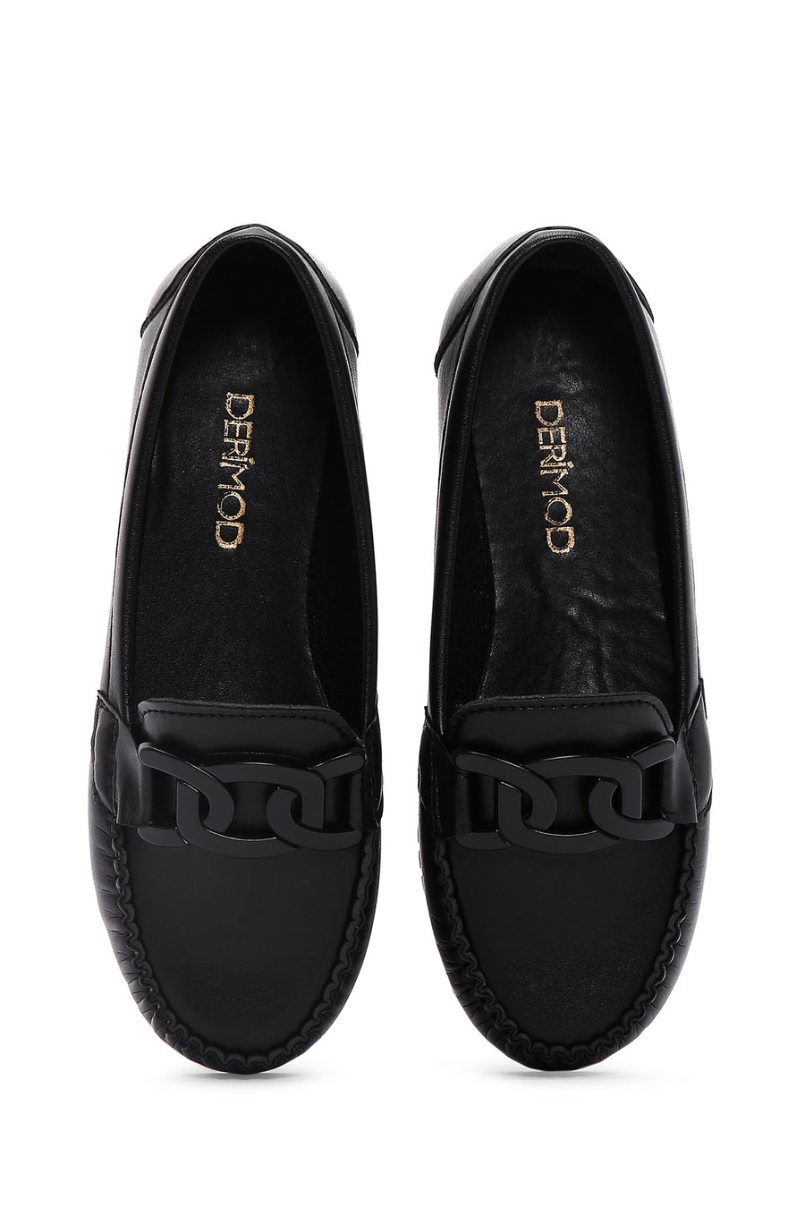 Kadın Siyah Toka Detaylı Loafer