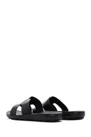 Women's Black Flat Slippers | Derimod