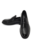 Erkek Siyah Deri Loafer | Derimod