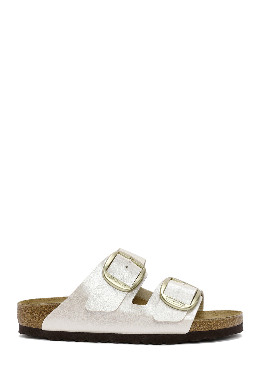Birkenstock Kadın Beyaz Arizona Big Buckle Bf Graceful Çift Bantlı Metalik Terlik 1020021 | Derimod