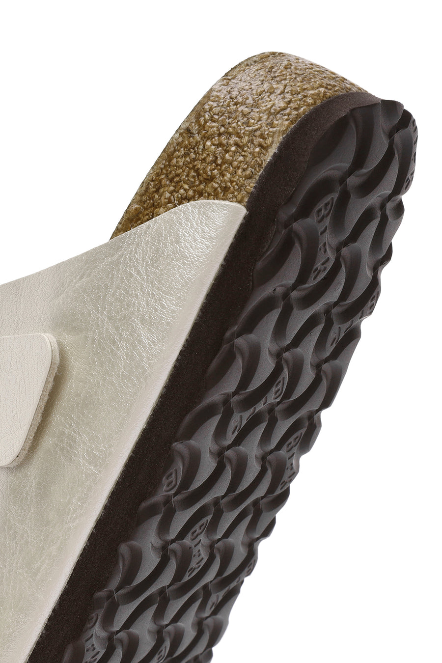 Birkenstock Kadın Beyaz Arizona Big Buckle Bf Graceful Çift Bantlı Metalik Terlik