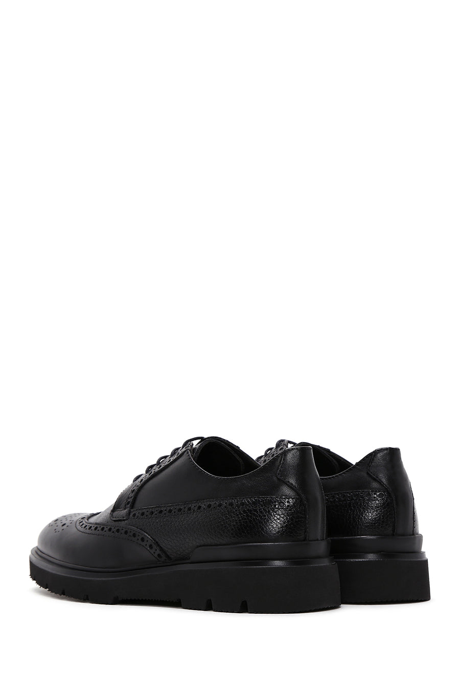 Men's Black Lace Up Leather Casual Shoes