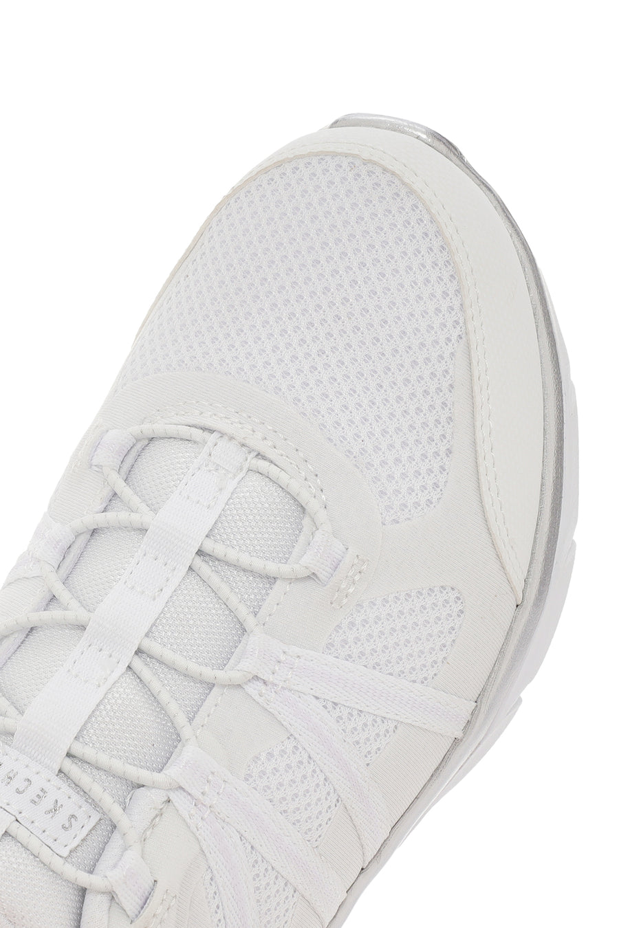 Skechers Women's White D'lux Comfort - Surreal Fabric Sneaker