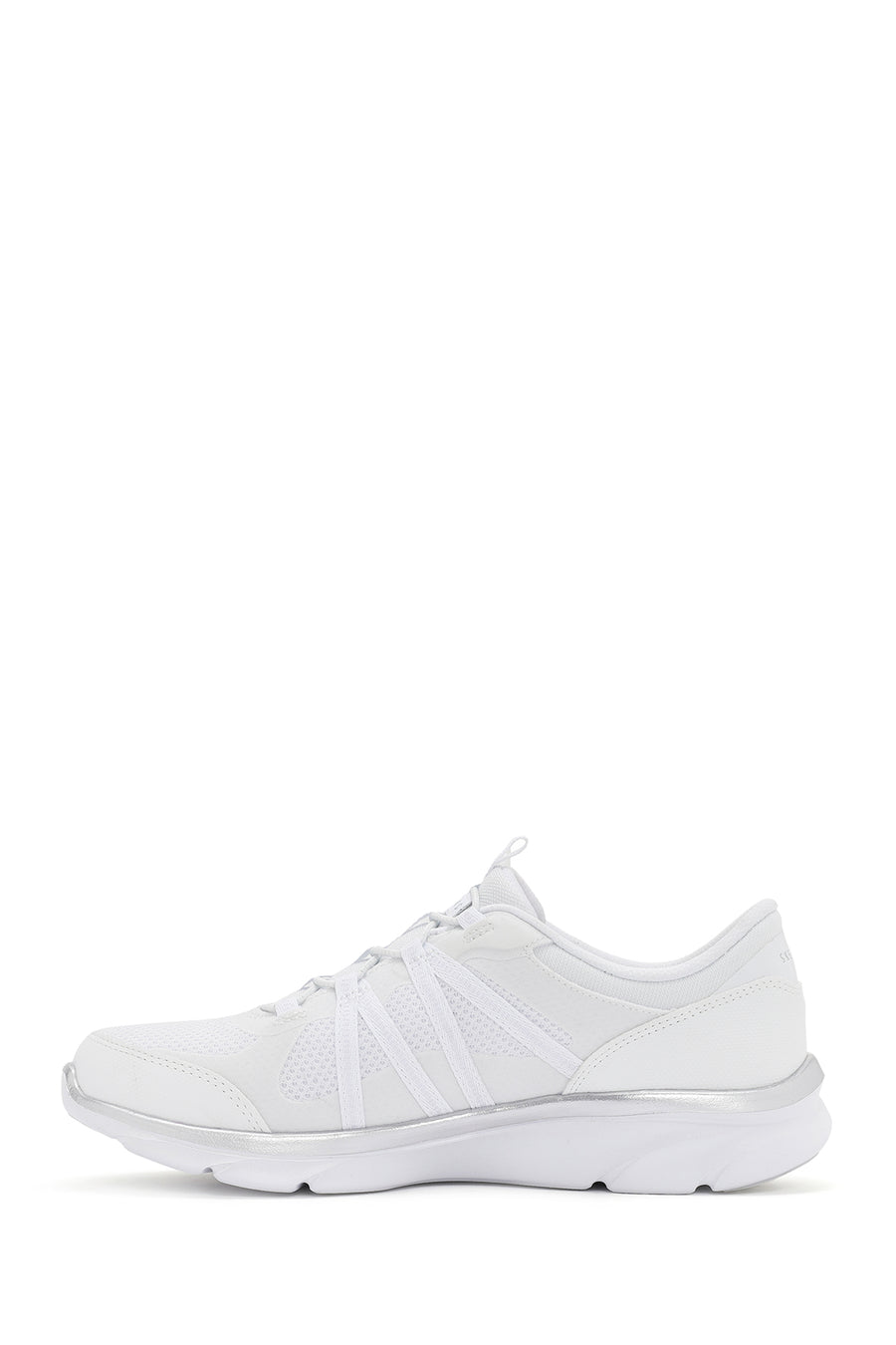 Skechers Women's White D'lux Comfort - Surreal Fabric Sneaker