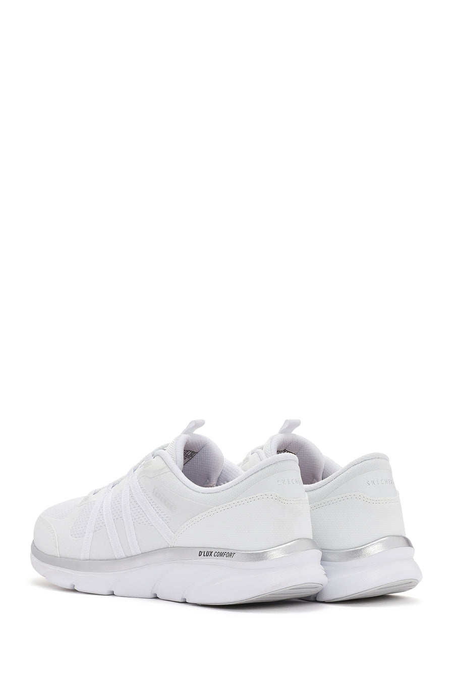 Skechers Women's White D'lux Comfort - Surreal Fabric Sneaker