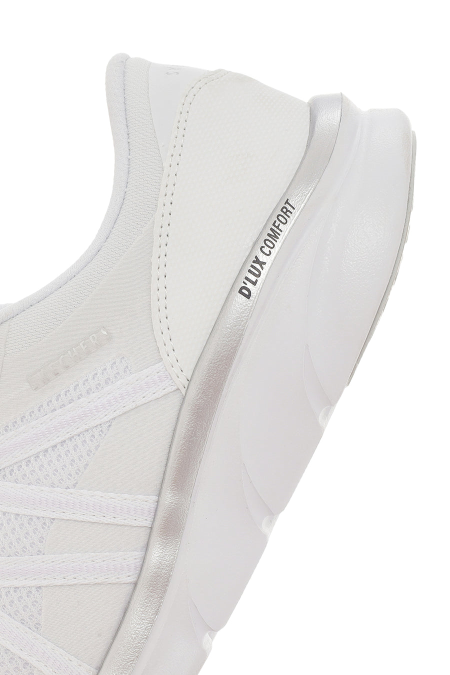 Skechers Women's White D'lux Comfort - Surreal Fabric Sneaker