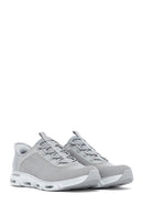 Skechers Kadın Gri Glide Step Gratify Bağcıklı Kumaş Sneaker | Derimod