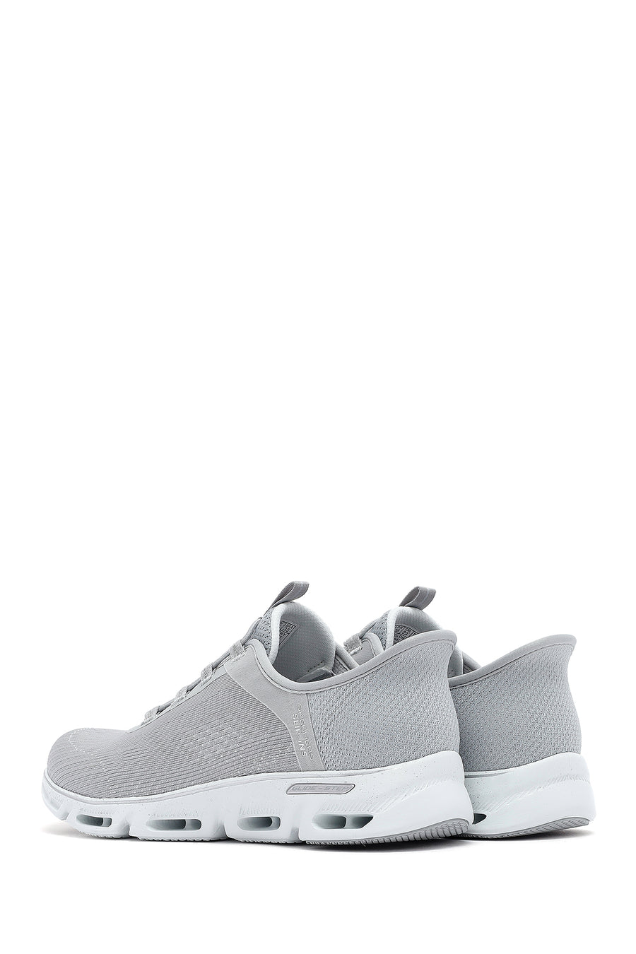 Skechers Kadın Gri Glide Step Gratify Bağcıklı Kumaş Sneaker