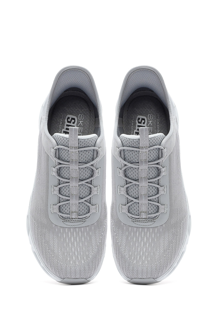 Skechers Kadın Gri Glide Step Gratify Bağcıklı Kumaş Sneaker