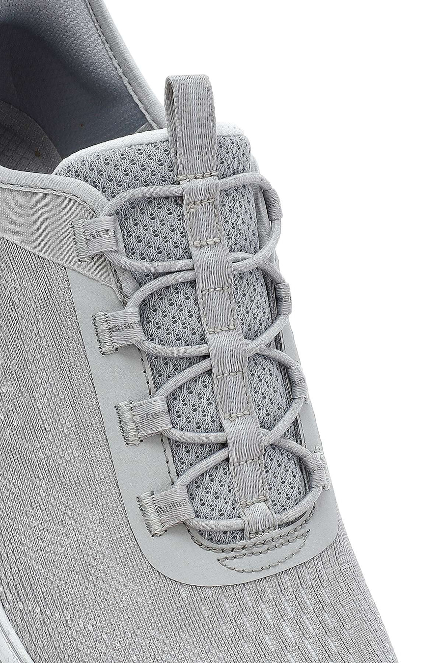 Skechers Kadın Gri Glide Step Gratify Bağcıklı Kumaş Sneaker