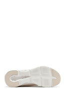 Skechers Women's Beige Glide Step Gratify Lace-Up Fabric Sneakers | Derimod