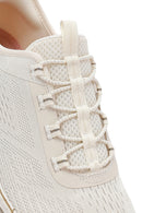 Skechers Women's Beige Glide Step Gratify Lace-Up Fabric Sneakers | Derimod