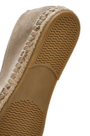 Men's Beige Suede Leather Espadrille | Derimod