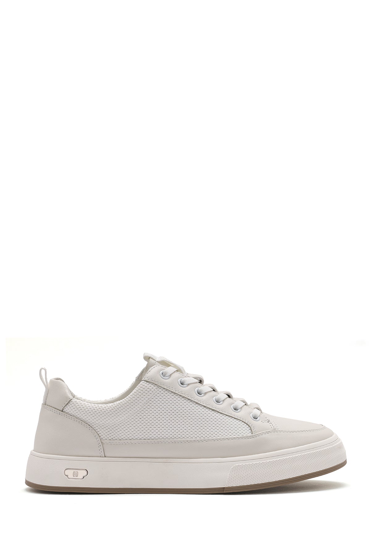 Men's White Lace-up Leather Sneaker 25SFD693414 | Derimod